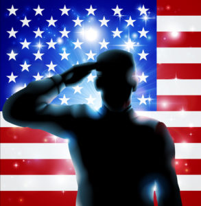 Image of a soldier saluting to illustrate inspirational story of a returning veteran