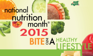 graphic of fruit and vegetables for national nutrition month