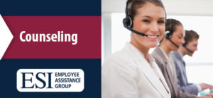 Group of telephone counselors