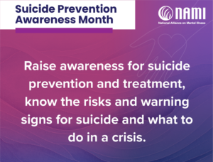 banner image for suicide prevention awareness month